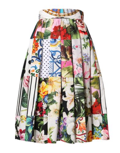 Patchwork High Waist Midi Women's Skirt - Dolce & Gabbana - Modalova