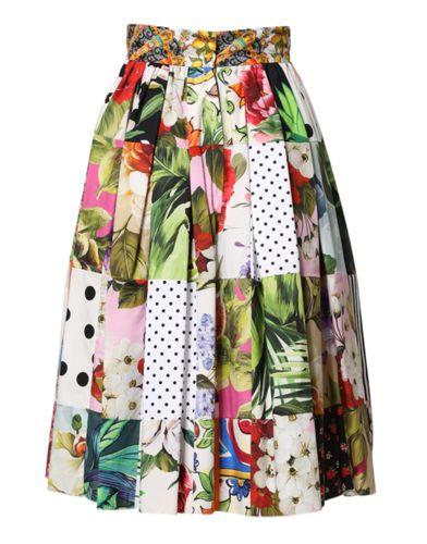 Patchwork High Waist Midi Women's Skirt - Dolce & Gabbana - Modalova