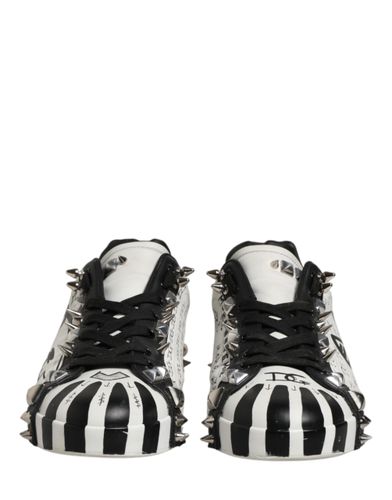 Black White Studded Low Top Sneakers Men's Shoes (Pre-Owned) - Dolce & Gabbana - Modalova