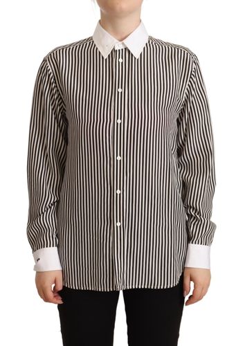 Striped Long Sleeves Collared Women's Top (Pre-Owned) - Polo Ralph Lauren - Modalova