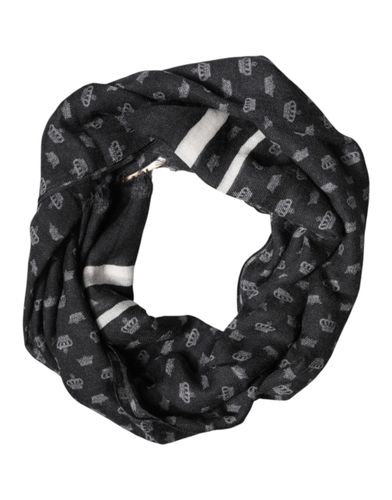 Crown Cashmere Neck Wrap Shawl Men's Scarf - Dolce & Gabbana - Modalova