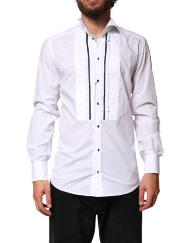 GOLD Long Sleeves Formal Dress Men's Shirt (Pre-Owned) - Dolce & Gabbana - Modalova