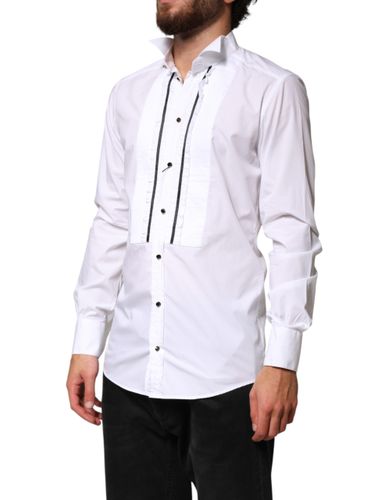 GOLD Long Sleeves Formal Dress Men's Shirt (Pre-Owned) - Dolce & Gabbana - Modalova
