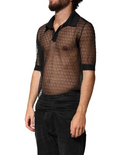 Sheer Short Sleeves Casual Polo Men's Top - Dolce & Gabbana - Modalova