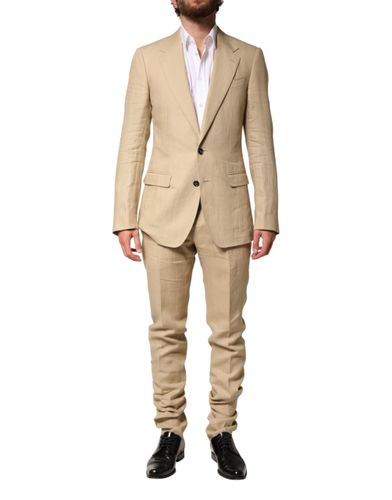 Linen Single Breasted 2 Piece Men's Suit - Dolce & Gabbana - Modalova