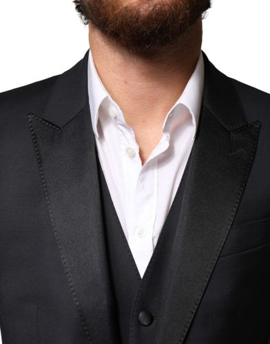 Blue Wool Single Breasted 3 Piece Men Men's Suit - Dolce & Gabbana - Modalova