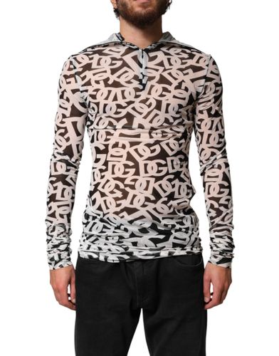 White DG Logo Long Sleeves Turtleneck Men's Top - Dolce & Gabbana - Modalova