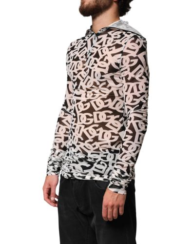 White DG Logo Long Sleeves Turtleneck Men's Top - Dolce & Gabbana - Modalova