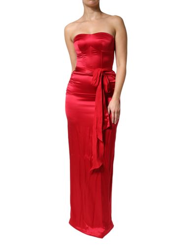 Silk Strapless Sheath Long Gown Women's Dress (Pre-Owned) - Dolce & Gabbana - Modalova