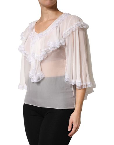 Ruffles Lace Long Sleeve Blouse Women's Top (Pre-Owned) - Dolce & Gabbana - Modalova