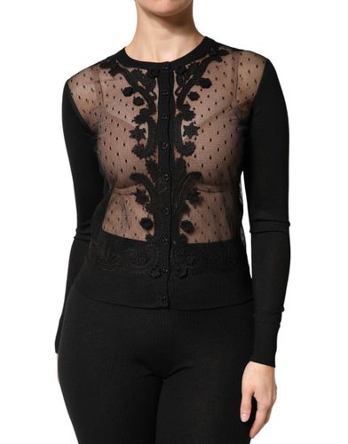 Sheer Button Down Cardigan Women's Sweater - Dolce & Gabbana - Modalova