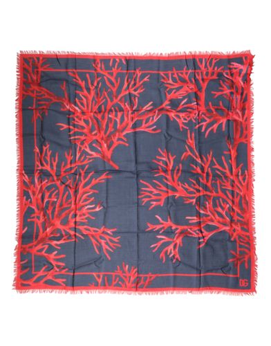 Red Coral Print Square Foulard Men Men's Scarf (Pre-Owned) - Dolce & Gabbana - Modalova