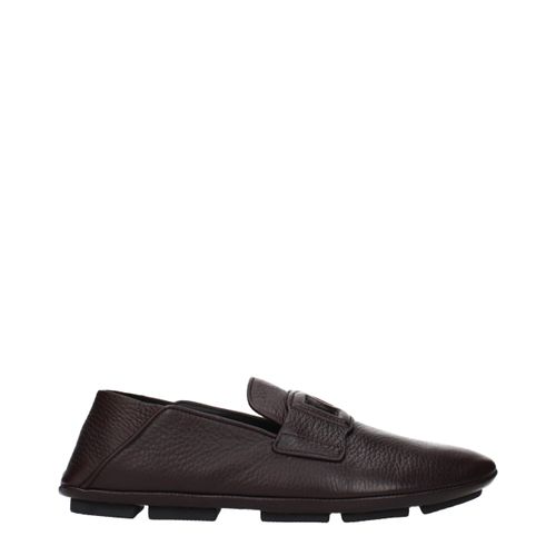 Leather Slip-On Men's Loafers - Dolce & Gabbana - Modalova