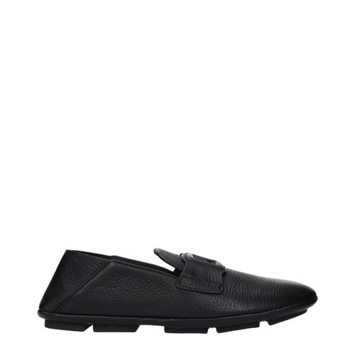 Leather Slip-On Men's Loafers - Dolce & Gabbana - Modalova