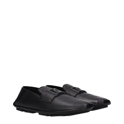 Leather Slip-On Men's Loafers - Dolce & Gabbana - Modalova