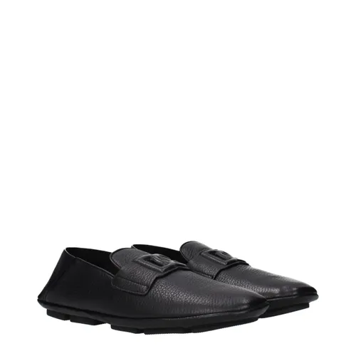 Leather Slip-On Men's Loafers - Dolce & Gabbana - Modalova