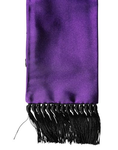 Silk Fringes Neck Wrap Foulard Men's Scarf - Dolce & Gabbana - Modalova