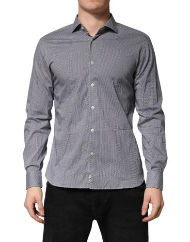 Patterned Long Sleeves Dress Men's Shirt - Domenico Tagliente - Modalova