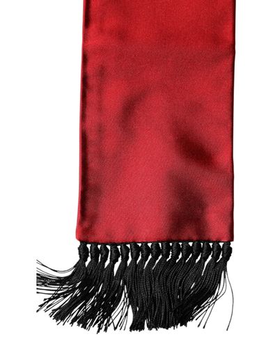 Silk Fringes Neck Wrap Foulard Men's Scarf - Dolce & Gabbana - Modalova