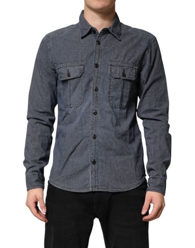 White Button Down Long Sleeves Men Denim Men's Shirt - Jack & Jones - Modalova