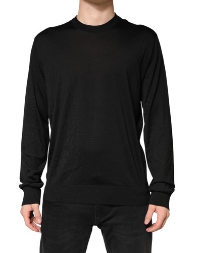 Silk Men Crew Neck Pullover Men's Sweater - Dolce & Gabbana - Modalova