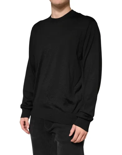 Silk Men Crew Neck Pullover Men's Sweater - Dolce & Gabbana - Modalova