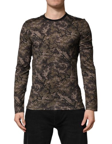Camouflage Long Sleeves Men's T-shirt - Dolce & Gabbana - Modalova
