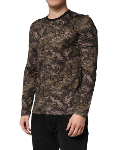 Camouflage Long Sleeves Men's T-shirt - Dolce & Gabbana - Modalova