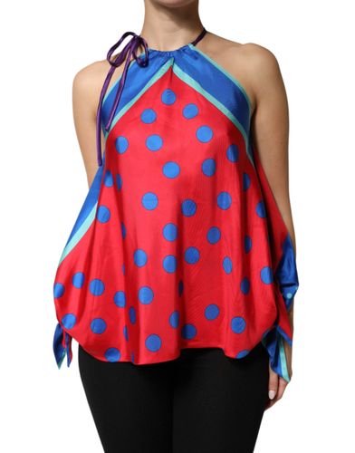 Polka Dot Tie Halter Blouse Women's Top - Dolce & Gabbana - Modalova