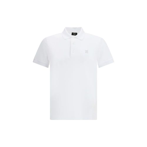 Fendi White Cotton Polo Men's Shirt - Fendi - Modalova