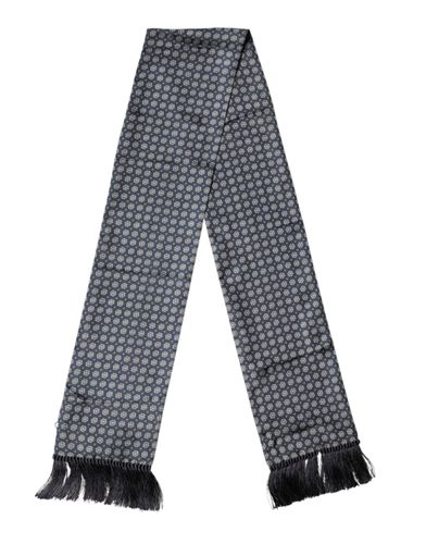 Patterned Silk Fringes Foulard 138cm x 15.5cm Men's Scarf - Dolce & Gabbana - Modalova