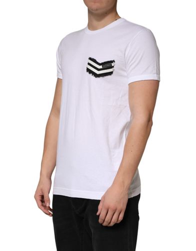 Stripes Cotton Crew Neck Tee Men's T-shirt - Dolce & Gabbana - Modalova