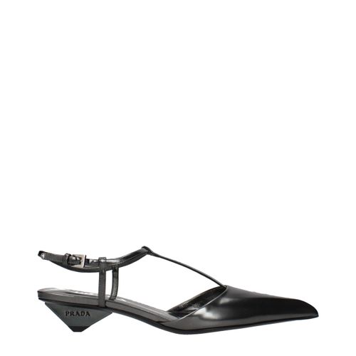 Leather Flat Women's Sandals - Prada - Modalova