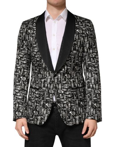 Jazz Club Silk Single Breasted Men's Blazer - Dolce & Gabbana - Modalova