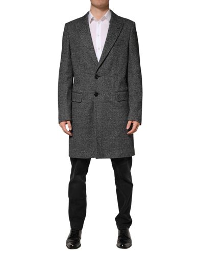 Wool Blend Long Trench Coat Men Men's Jacket - Dolce & Gabbana - Modalova