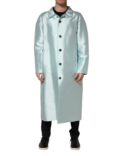 Satin Collared Long Trench Coat Men's Jacket (Pre-Owned) - Dolce & Gabbana - Modalova