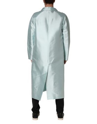 Satin Collared Long Trench Coat Men's Jacket (Pre-Owned) - Dolce & Gabbana - Modalova