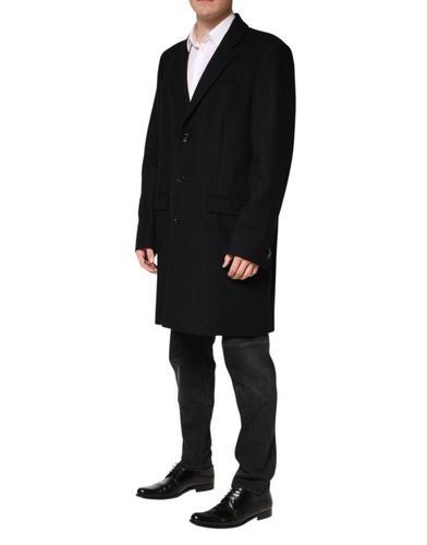 Wool Single Breasted Long Coat Men's Jacket - Dolce & Gabbana - Modalova