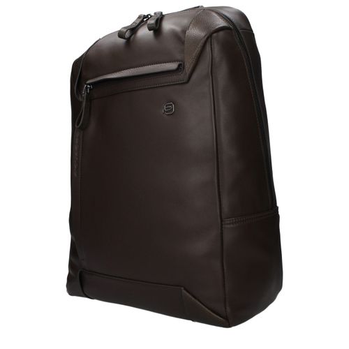 Leather Men's Backpack - Piquadro - Modalova