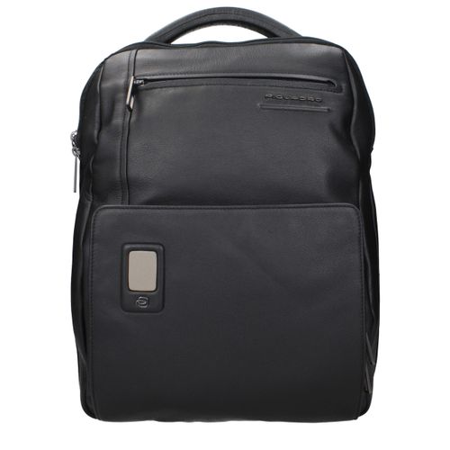 Leather Men's Backpack - Piquadro - Modalova
