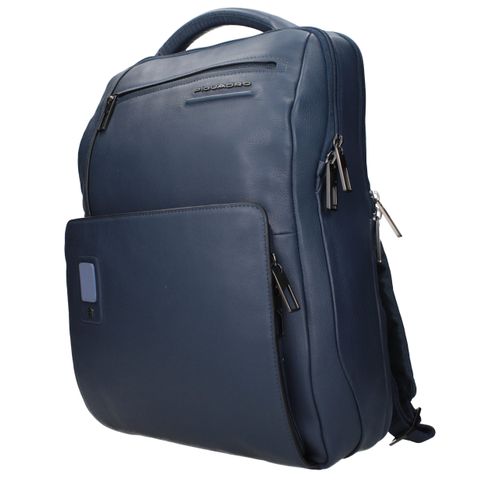Leather Men's Backpack - Piquadro - Modalova