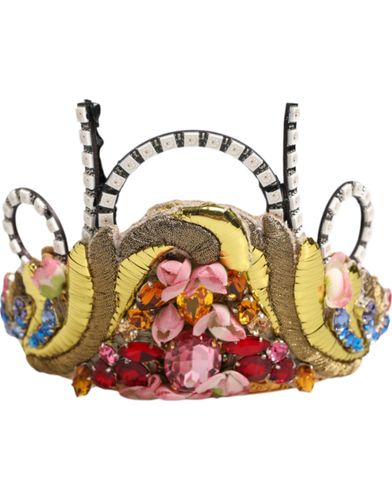 Brass Crystal Embellished Headpiece Crown Women's Tiara (Pre-Owned) - Dolce & Gabbana - Modalova