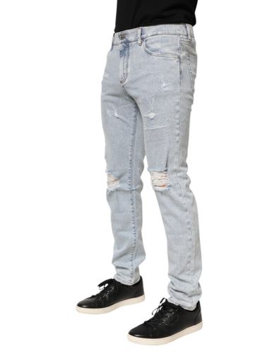 Distressed Slim Fit Ripped Denim Men's Jeans (Pre-Owned) - Dolce & Gabbana - Modalova