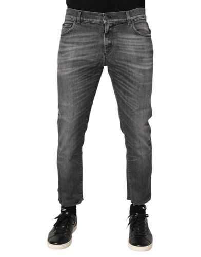 Cotton Denim Slim Fit Distressed Pants Men's Jeans (Pre-Owned) - Dolce & Gabbana - Modalova