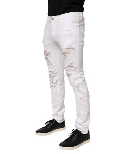 Distressed Ripped Denim Trouser Men's Jeans - Dolce & Gabbana - Modalova