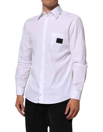 Logo Plaque Collared Formal Dress Men's Shirt (Pre-Owned) - Dolce & Gabbana - Modalova