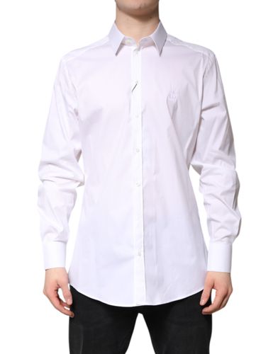 Cotton Collared GOLD FormalDress Men's Shirt - Dolce & Gabbana - Modalova