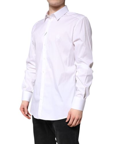 Cotton Collared GOLD FormalDress Men's Shirt - Dolce & Gabbana - Modalova