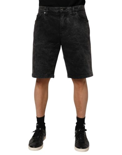 Cotton Mid Waist Denim Men Bermuda Men's Short - Dolce & Gabbana - Modalova