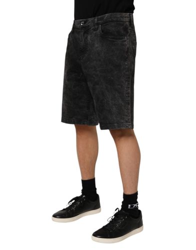 Cotton Mid Waist Denim Men Bermuda Men's Short - Dolce & Gabbana - Modalova